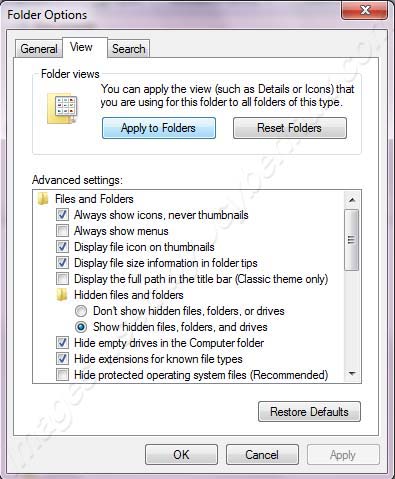 Change Folder Views and Details on Windows 7