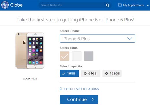 Globe iPhone 6 pre-order